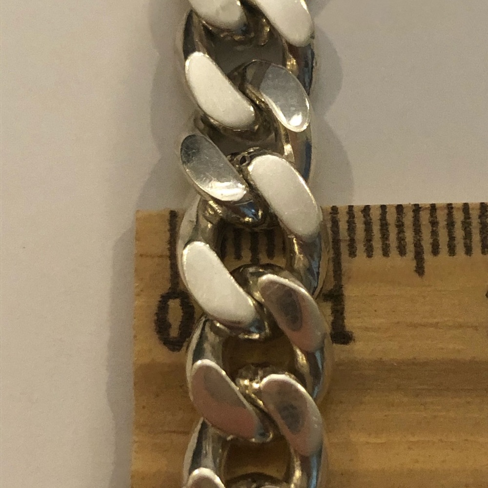 Chain bracelet 8mm 925 silver chain - Picture 3 of 5